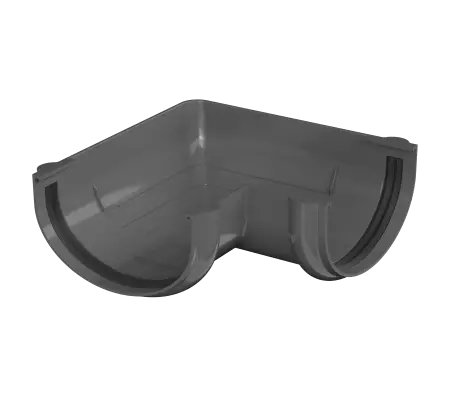 Угол желоба 90гр. ПВХ ТехноНиколь ОПТИМА, серый RAL7024 купить в СОМ