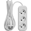 Удлинитель ОНЛАЙТ OPE-S-03-150-X-2х1   3 гн, 1.5 м, без заземления, 10А, IP20, белый купить в СОМ