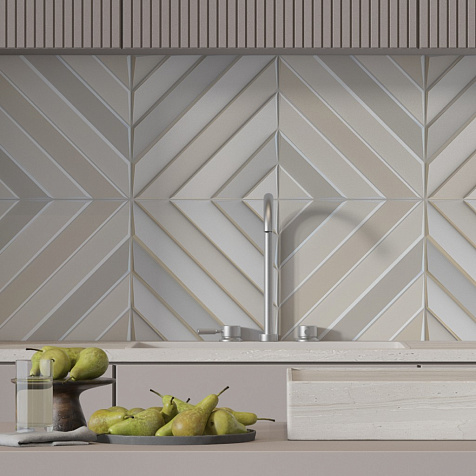 Панель ПВХ на клеевой основе Плитка Ваниль 486х486х0.3 мм купить в СОМ