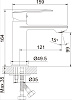 Смеситель для раковины Avrora Slim AV5010, латунь, хром купить в СОМ