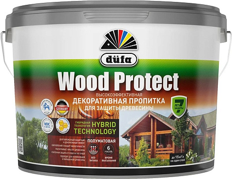Пропитка защитно-декоративная Dufa WOOD PROTECT, палисандр, 2.5 л купить в СОМ