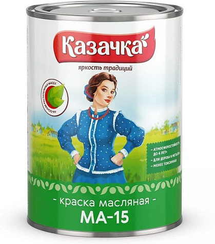 Краска масляная МА-15 Казачка, голубая, 0.9 кг купить в СОМ
