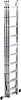 Лестница 3-х секционная BIBER, 10 ступеней, алюминиевая купить в СОМ