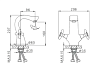 Смеситель для раковины Frap 10731-В, хром купить в СОМ