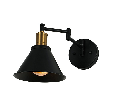 Бра Linvel LB 9455/1 Коди Чёрный/бронза Е27 60W купить в СОМ